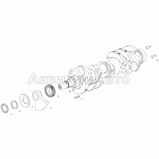 238ДК-1005012-30 Вал коленчатый с шестерней и передним маслоотражателем