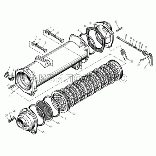 Радиатор водомасляный и краник сливной Радиатор водомасляный и краник сливной