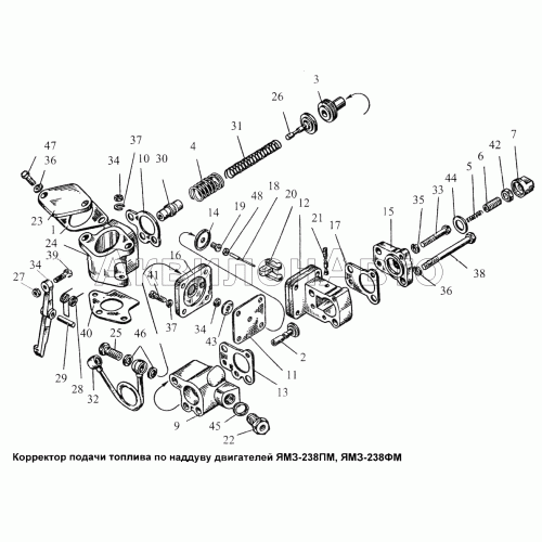 Корректор подачи топлива по наддуву двигателей ЯМЗ-238ПМ и ЯМЗ-238ФМ