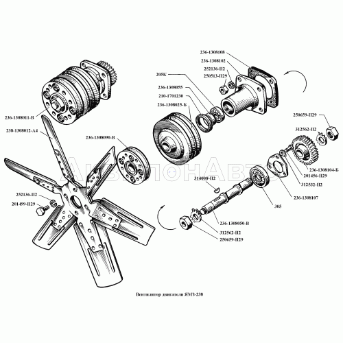 Вентилятор двигателя ЯМЗ-238 Вентилятор двигателя ЯМЗ-238