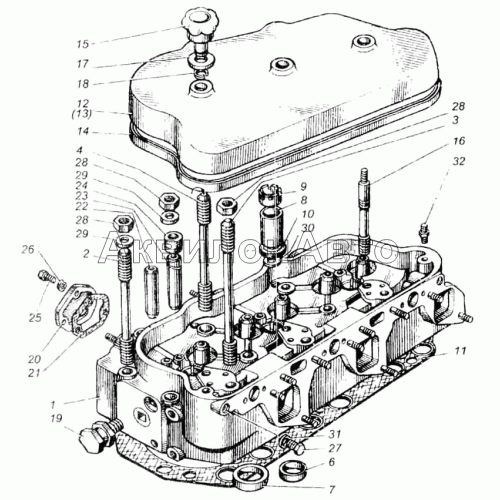 Головка блока цилиндров двигателей ЯМЗ-240, ЯМЗ-240Б Головка блока цилиндров двигателей ЯМЗ-240, ЯМЗ-240Б