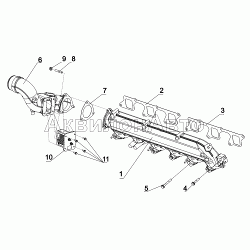 Коллектор впускной и фланцевый подогреватель (Евро-4)