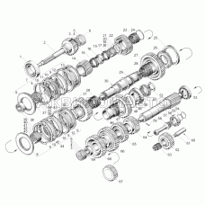 Валы и шестерни коробки передач