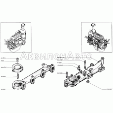 Коллекторы: выпускной (слева), впускной (справа)