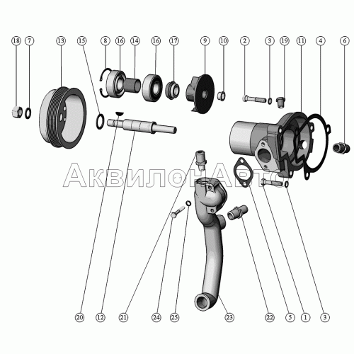 Установка водяного насоса. Установка водяного насоса.