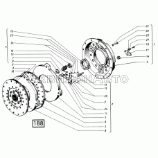 Муфта сцепления. Кожух с дисками СМД-60, -62, -64, -66, -72