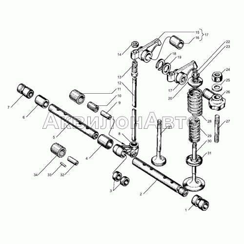 Клапан и толкатели Клапан и толкатели