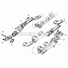 Газопровод двигателей ЯМЗ-8401.10-03, ЯМЗ-8401.10-04