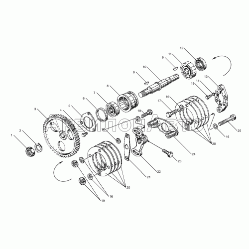 Привод ТНВД двигателей ЯМЗ-238БЕ, ЯМЗ-238ДЕ