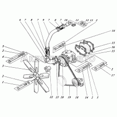 Насос водяной, вентилятор и термостат 442-55-13с1