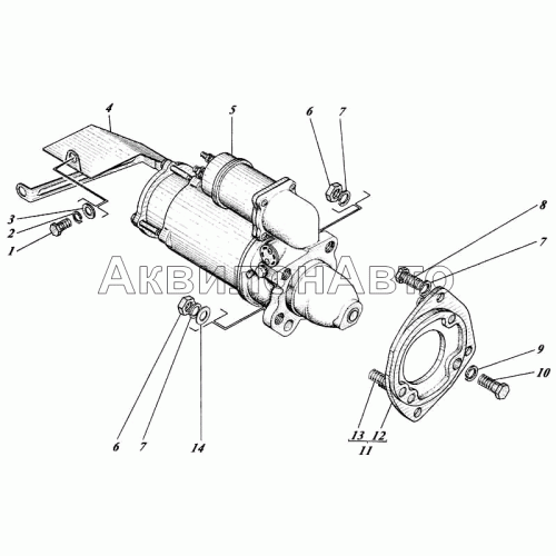 Стартер с проставкой 41С-19с1-1