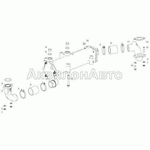 7511.1013005-01 Установка теплообменника жидкостно-масляного 7511.1013005-01 Установка теплообменника жидкостно-масляного
