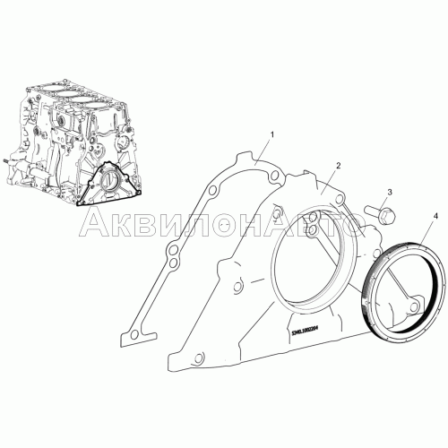 Крышка блока передняя
