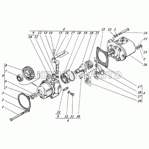 Насосы шестеренные с приводами 440-26с1-02 Насосы шестеренные с приводами 440-26с1-02