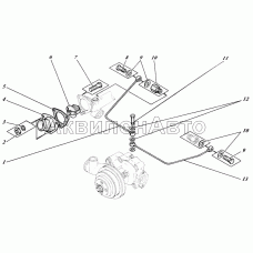 Насос водяной, вентилятор и термостат 442-25-13с1