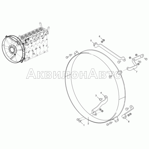 Кожух вентилятора 536-30-130900-010 Кожух вентилятора 536-30-130900-010
