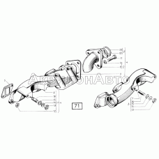 Коллекторы выпускные СМД-31, -31А, -31.01, 31Б.04