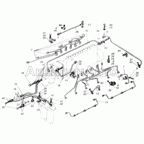 Топливопроводы двигателей ЯМЗ-240, ЯМЗ-240Б