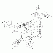 5344.1213005 Установка системы рециркуляции отработавших газов (ЯМЗ-53443-10)