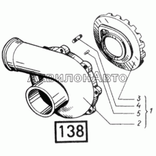 Турбокомпрессор ТКР11Н-1. Корпус компрессора СМД-60, -62, -64, -66, -72