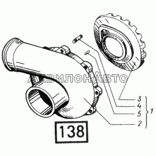 Турбокомпрессор ТКР11Н-1. Корпус компрессора СМД-60, -62, -64, -66, -72 Турбокомпрессор ТКР11Н-1. Корпус компрессора СМД-60, -62, -64, -66, -72