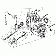 Картер маховика и механизм проворота