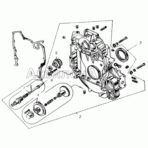 Картер маховика и механизм проворота Картер маховика и механизм проворота