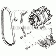 Генератор в сборе, его крепление и привод