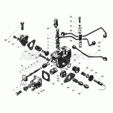 Управление механизмом переключения демультипликатора коробки передачЯМЗ-239.17-22