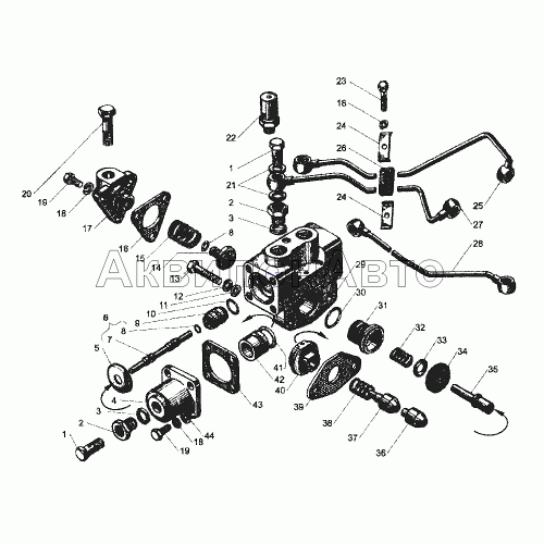 Управление механизмом переключения демультипликатора коробки передачЯМЗ-239.17-22