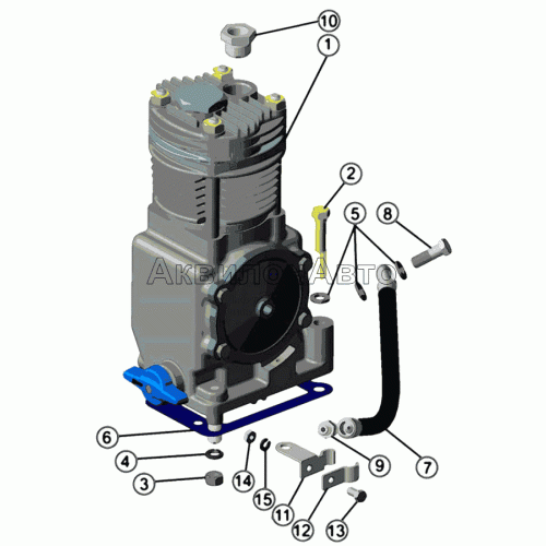 Установка пневмокомпрессора Установка пневмокомпрессора