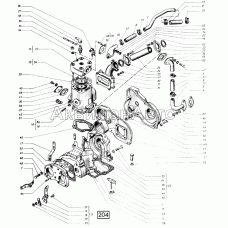 Пусковой двигатель П-350 СМД-60, -62, -64, -66, -72