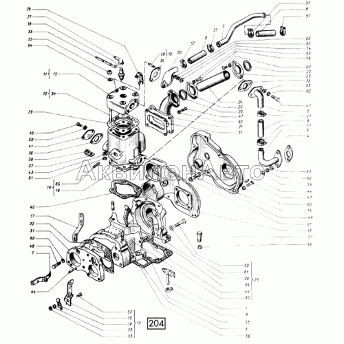 Пусковой двигатель П-350 СМД-60, -62, -64, -66, -72 Пусковой двигатель П-350 СМД-60, -62, -64, -66, -72