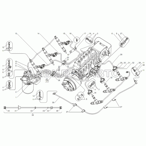 ТРУБОПРОВОДЫ ТОПЛИВНЫЕ двигателей ЯМЗ-6562.10, ЯМЗ-6563.10