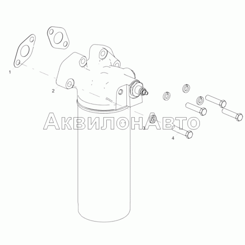 658.1012005 Установка фильтра масляного 658.1012005 Установка фильтра масляного