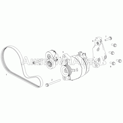 5340.3701001 Установка генератора (ЯМЗ-5344-10, ЯМЗ-53442) 5340.3701001 Установка генератора (ЯМЗ-5344-10, ЯМЗ-53442)