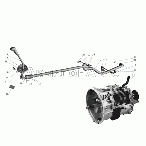 Привод управления коробкой передач 437030-1700002