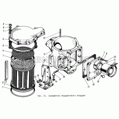 Охладитель наддувочного воздуха