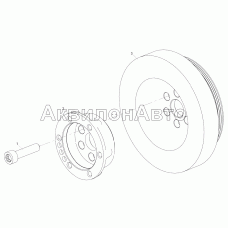 5340.1005050 Установка гасителя коленчатого вала 5340.1005050 Установка гасителя коленчатого вала