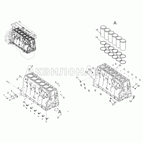 Блок цилиндров 536-30-100200-010 Блок цилиндров 536-30-100200-010