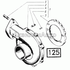 Турбокомпрессор ТКР8, 5Н-3.Корпус компрессора СМД-21, -22, 22А, 23, 23.01, 23.02, 24, 24.01, 24.02