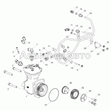 53443.3509005-20 Установка компрессора пневматического тормоза (ЯМЗ-53443-22)