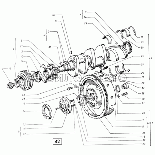 Вал коленчатый СМД-60, -62, -64, -66, -72, -61, -63, -65, -73