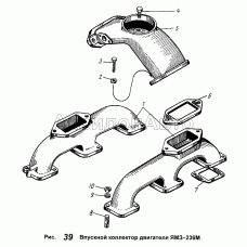 Впускной коллектор двигателя ЯМЗ-236М
