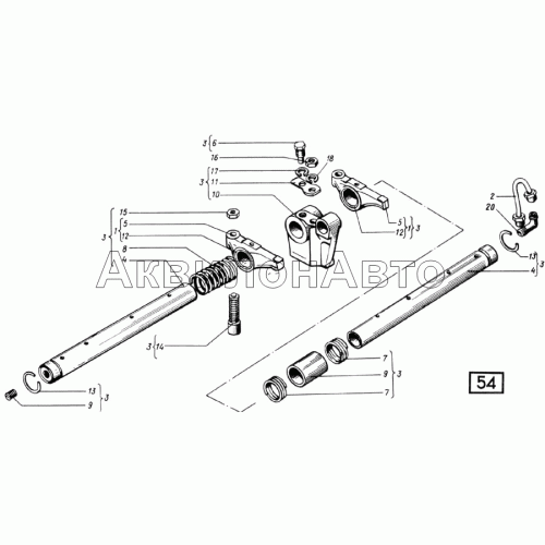 Механизм газораспределения СМД-17,-17Н.01,-17Н.02,-17Н.03,-17Н.04,-18,-18Н.01,-18Н.02,-18Н.03,-18Н.04