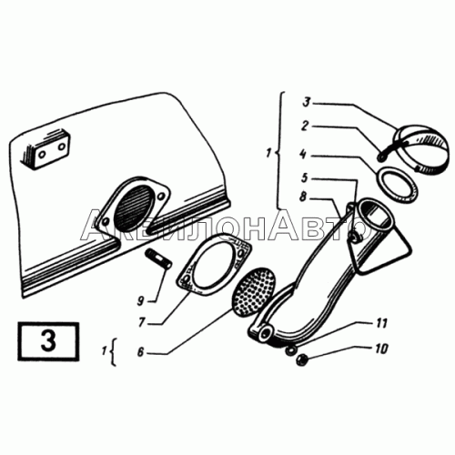 Патрубок маслоналивной СМД-14НГ,-14БН,-15Н,-19,-20 Патрубок маслоналивной СМД-14НГ,-14БН,-15Н,-19,-20