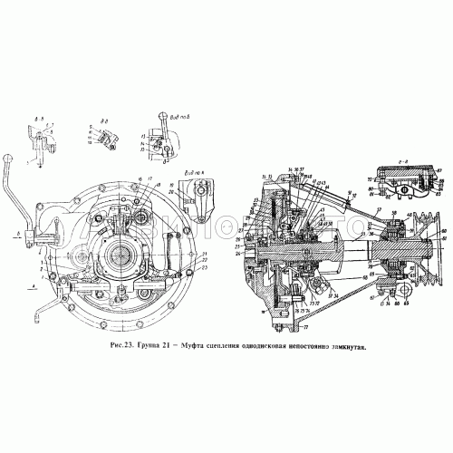 Муфта сцепления однодисковая непостоянно замкнутая
