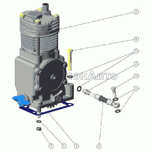 Установка пневмокомпрессора Установка пневмокомпрессора