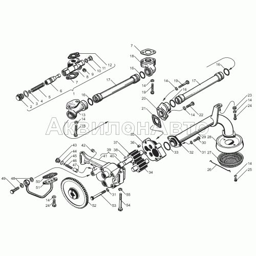 Насос масляный двигателей ЯМЗ-850.10, ЯМЗ-8501.10