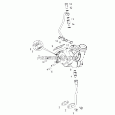 5344.1118005 Установка турбокомпрессора (ЯМЗ-5344-10, ЯМЗ-53442)